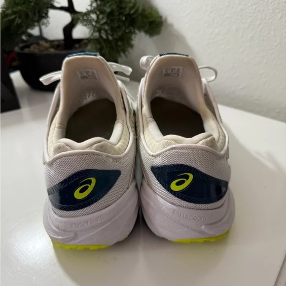 ASICS Cream and Teal Sneakers - Picture 3 of 7